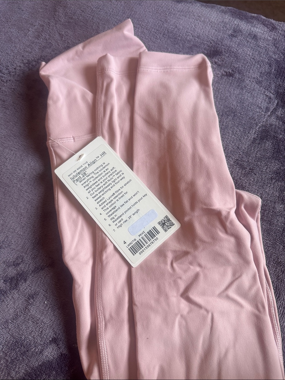 Lululemon Pink Haze Align HR pants 28”